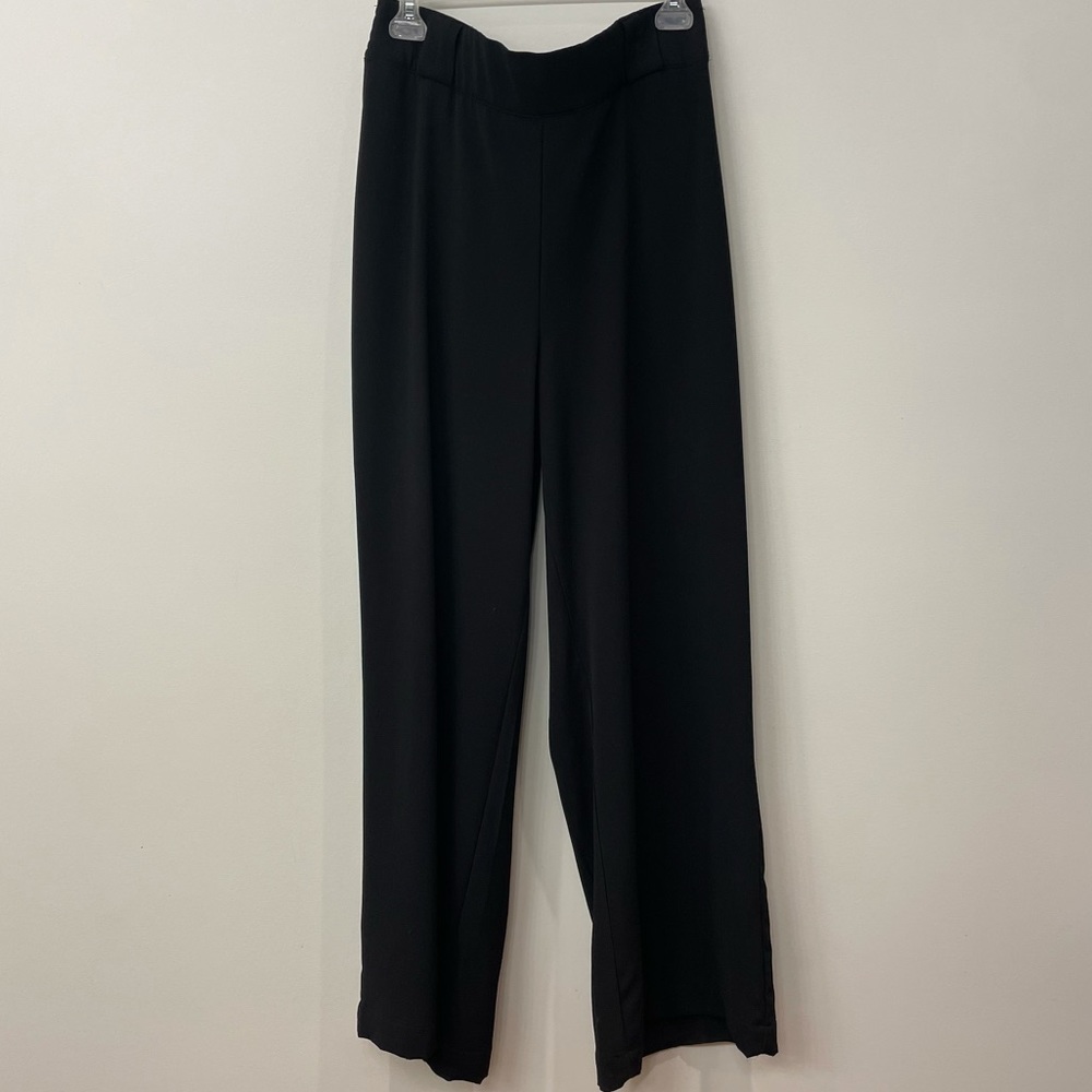 SUZY SHIER, Black, Wide Leg, Loose Pant, Size Large